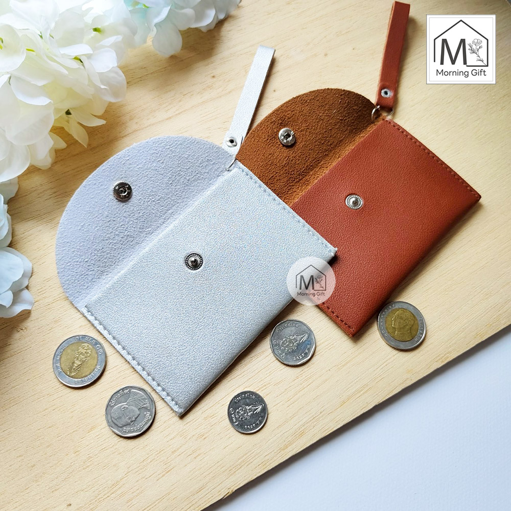 กระเป๋าสตางค์หนังใส่เหรียญ กระเป๋าสตางค์ใบเล็กแบบมีสายคล้อง