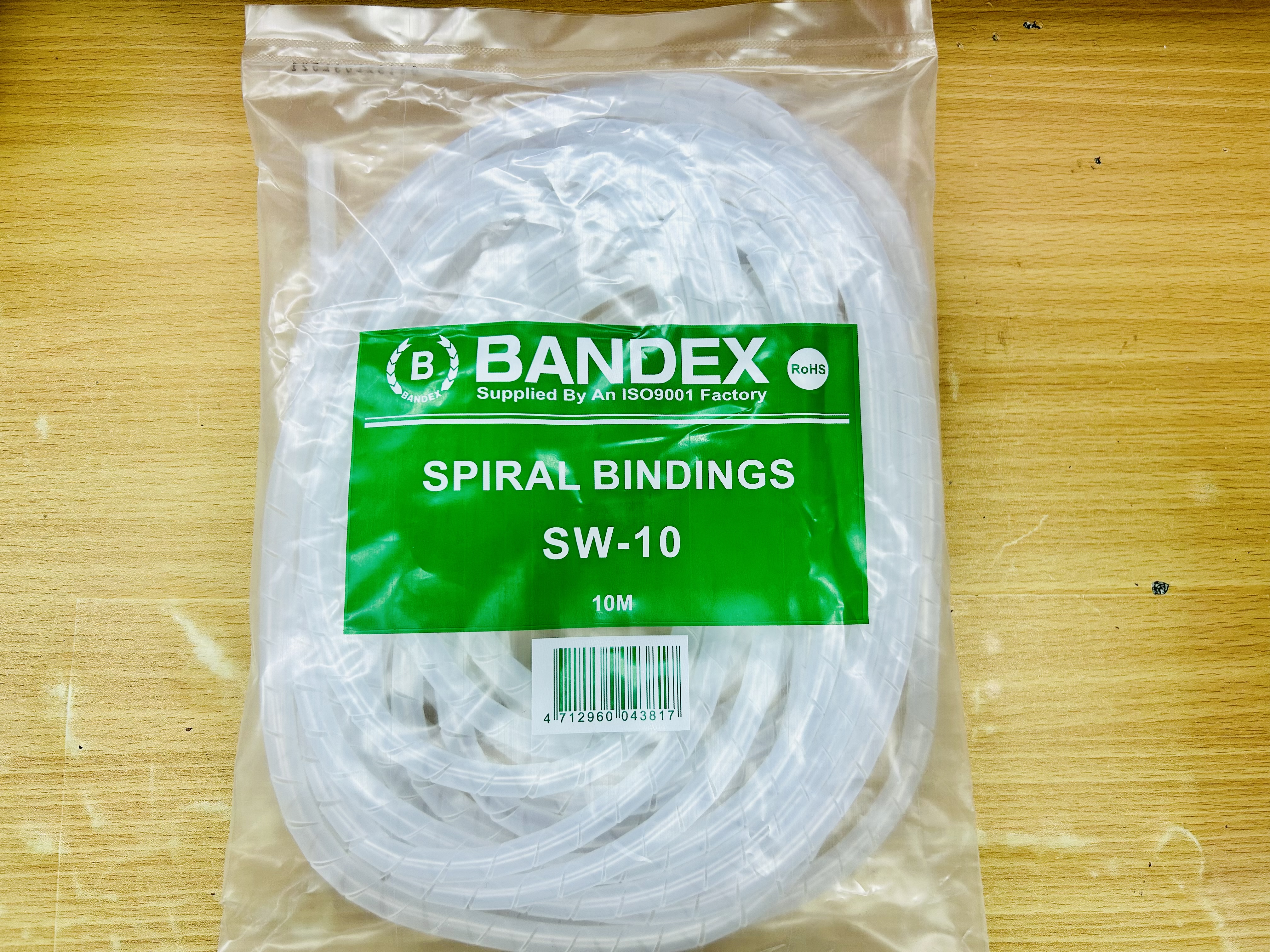 BANDEX ไส้ไก่ พันจัดเก็บสายไฟ เบนเด็กซ์ SPIRAL BINDINGS SW-10 10M