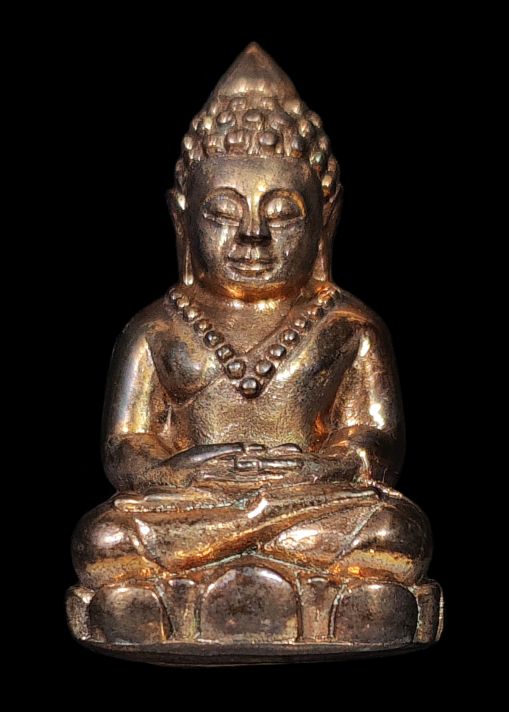 พระล้มลุกท่านเจ้ามา บรรจุอิทธิธาตุ วัดสามปลื้ม กทม. เนื้อนวโลหะ ก้นทองคำ ปี2544 ตอก3โค๊ต เลข571 พร้อมกล่องเดิมๆ สวยแชมป์