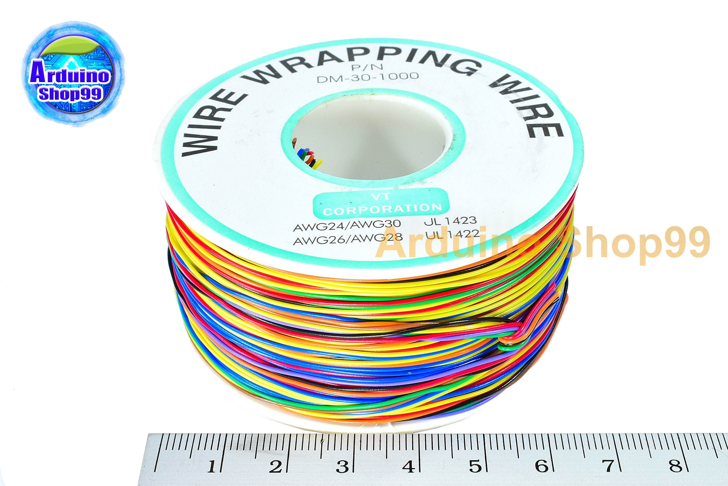 สายไฟอ่อน"คละสี"ขนาด 30AWG 1 ม้วน ยาว 250 เมตร