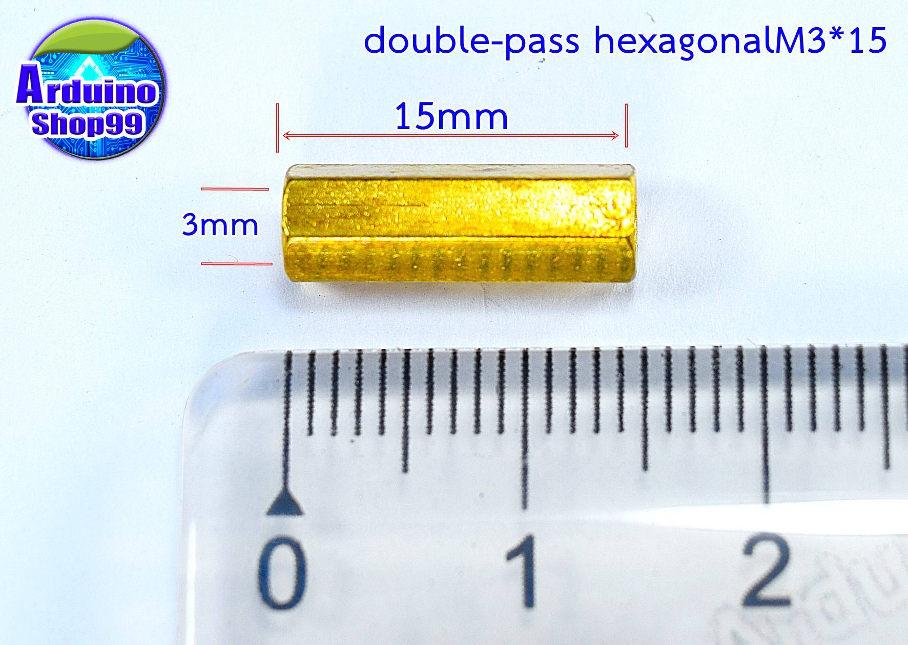 M3*15 double-pass hexagonal Copper column (female-female)
