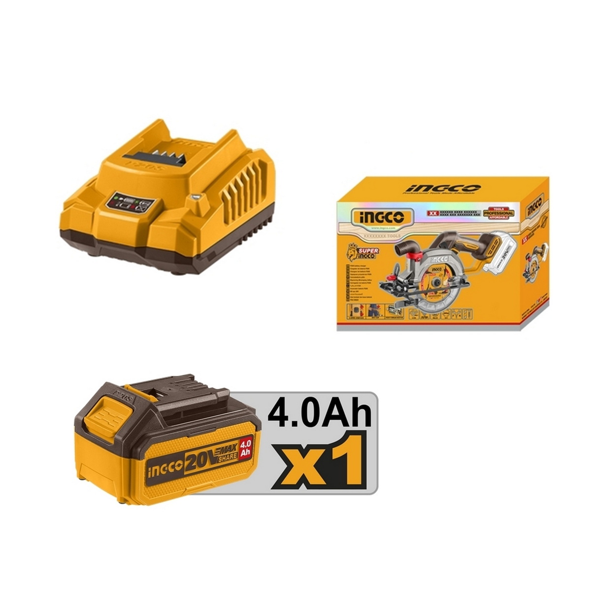 INGCO CSLI14021 เลื่อยวงเดือนไร้สาย 5" 20V แบตx1