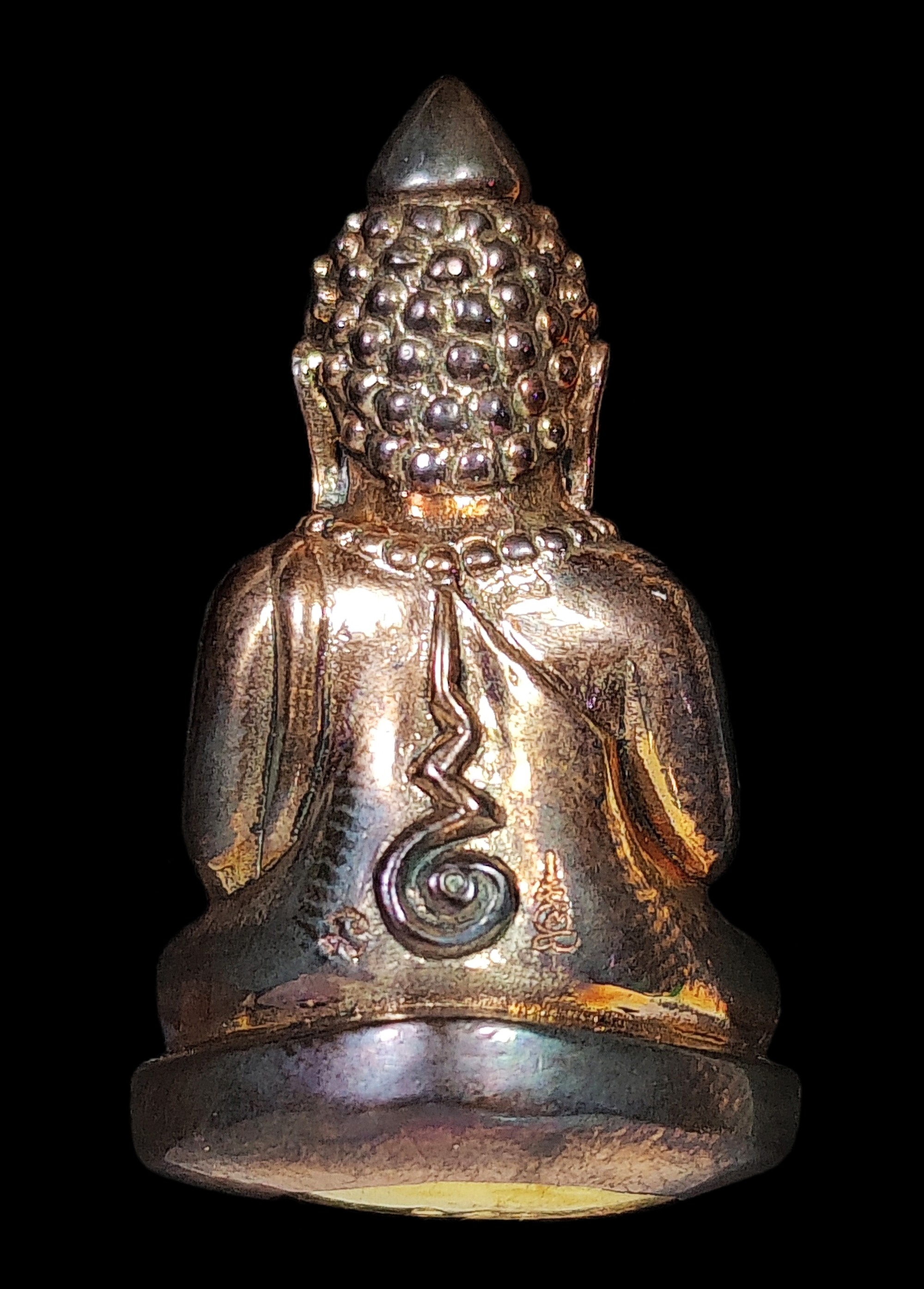 พระล้มลุกท่านเจ้ามา บรรจุอิทธิธาตุ วัดสามปลื้ม กทม. เนื้อนวโลหะ ก้นทองคำ ปี2544 ตอก3โค๊ต เลข571 พร้อมกล่องเดิมๆ สวยแชมป์