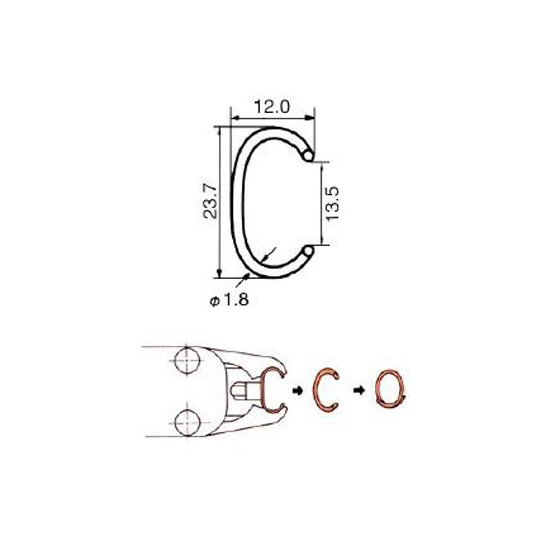 MEIHO MC-6A3 เครื่องยิงรัดวงแหวน หัวงอ 5mm (Japan)