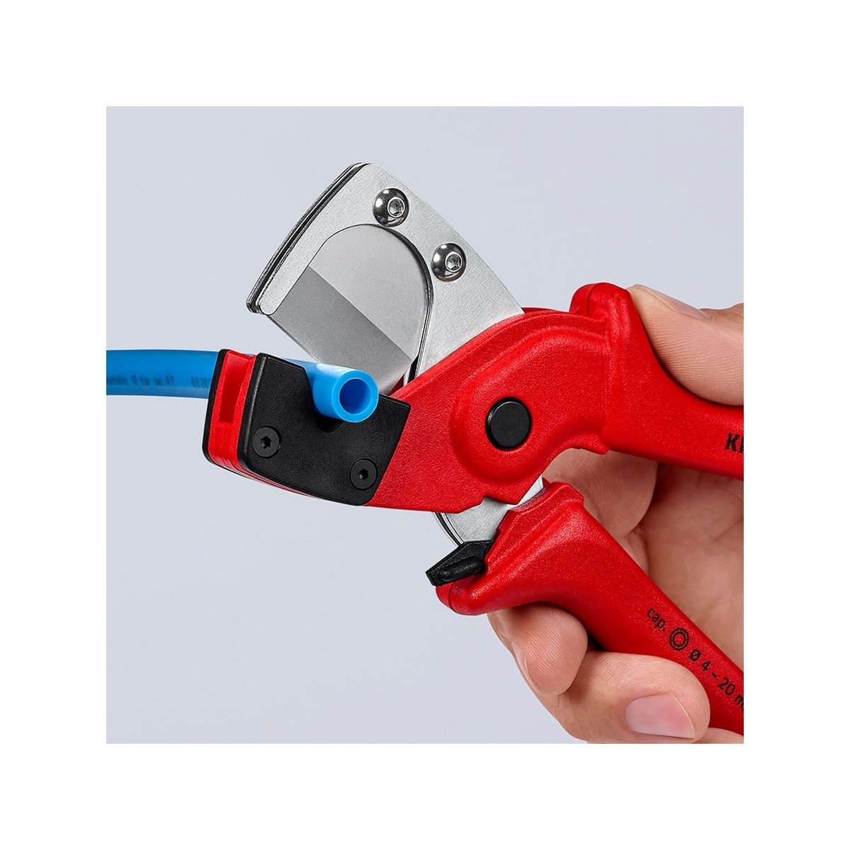 KNIPEX 90 10 185 คีมตัดท่อมัลติเลเยอร์และท่อลมแรงดัน (ตัดสายยาง,ตัดสายลม)