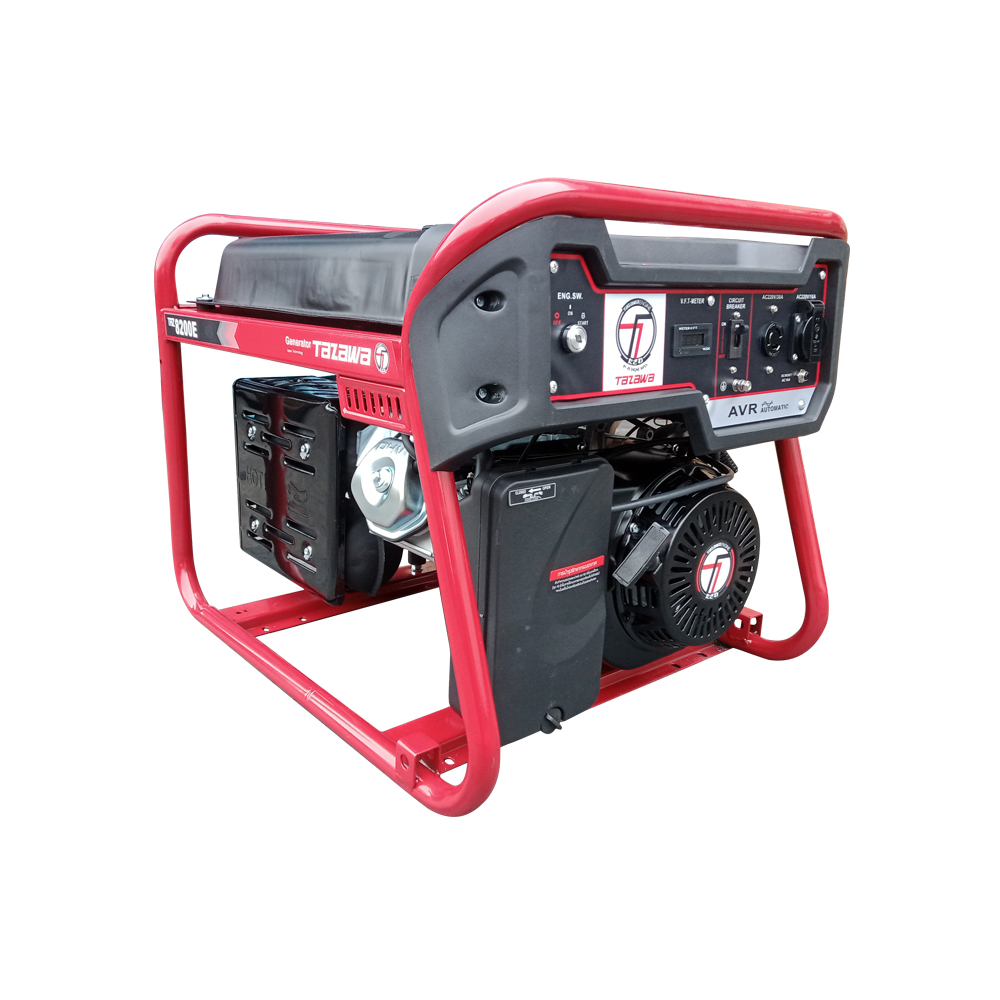 TAZAWA TAZ8200E เครื่องปั่นไฟ 7kW/220V พร้อมระบบ AVR เบนซิน 18HP กุญแจ+แบต