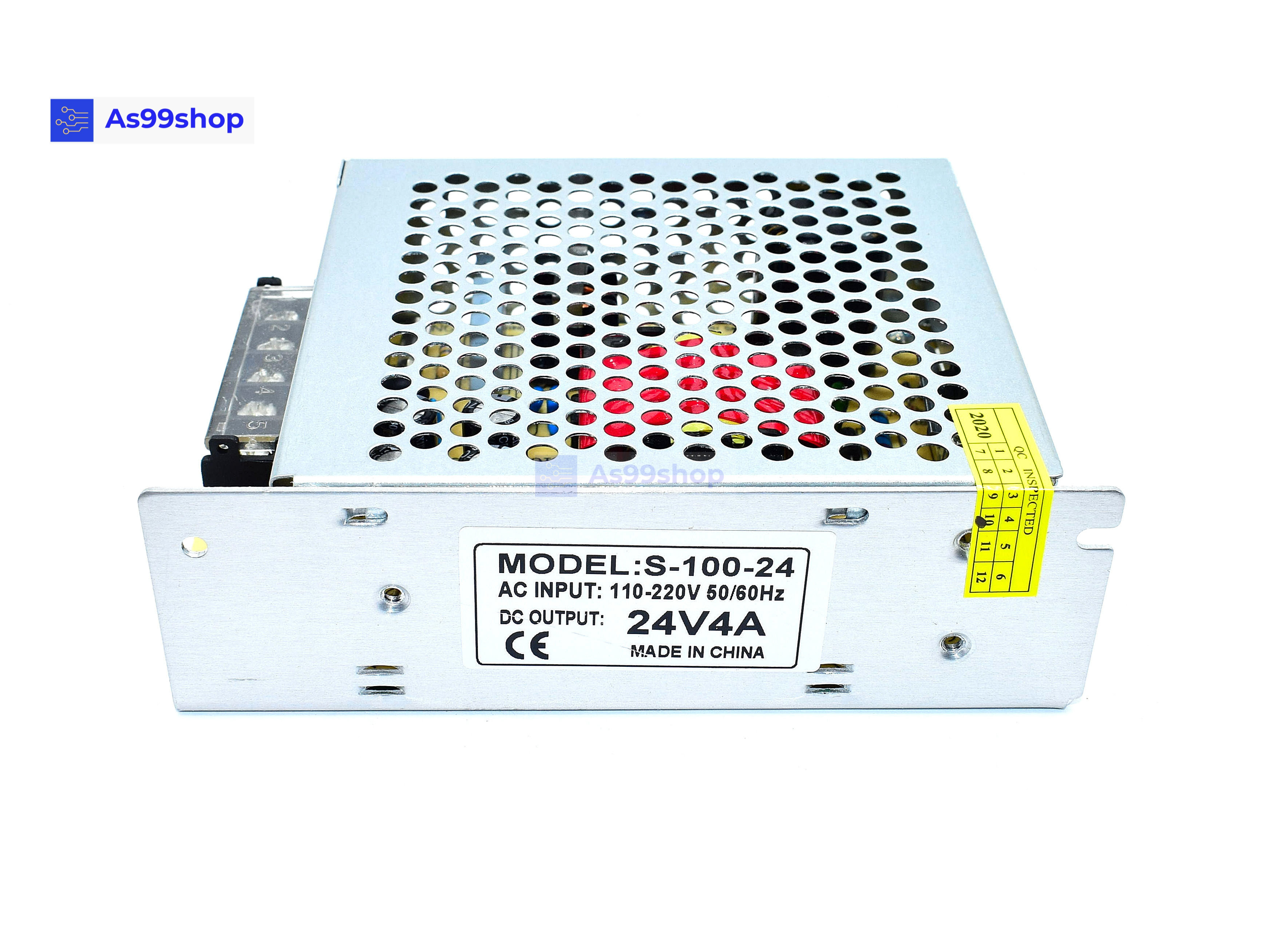 24V 4A 100W สวิตชิ่งเพาเวอร์ซัพพลาย Switching Power Supply (สีเงิน) S-100-24