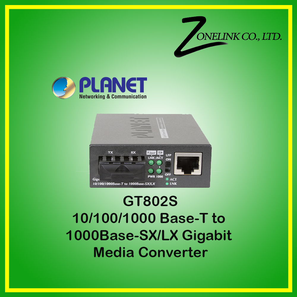 Planet GT-802S Single Mode Media Converter