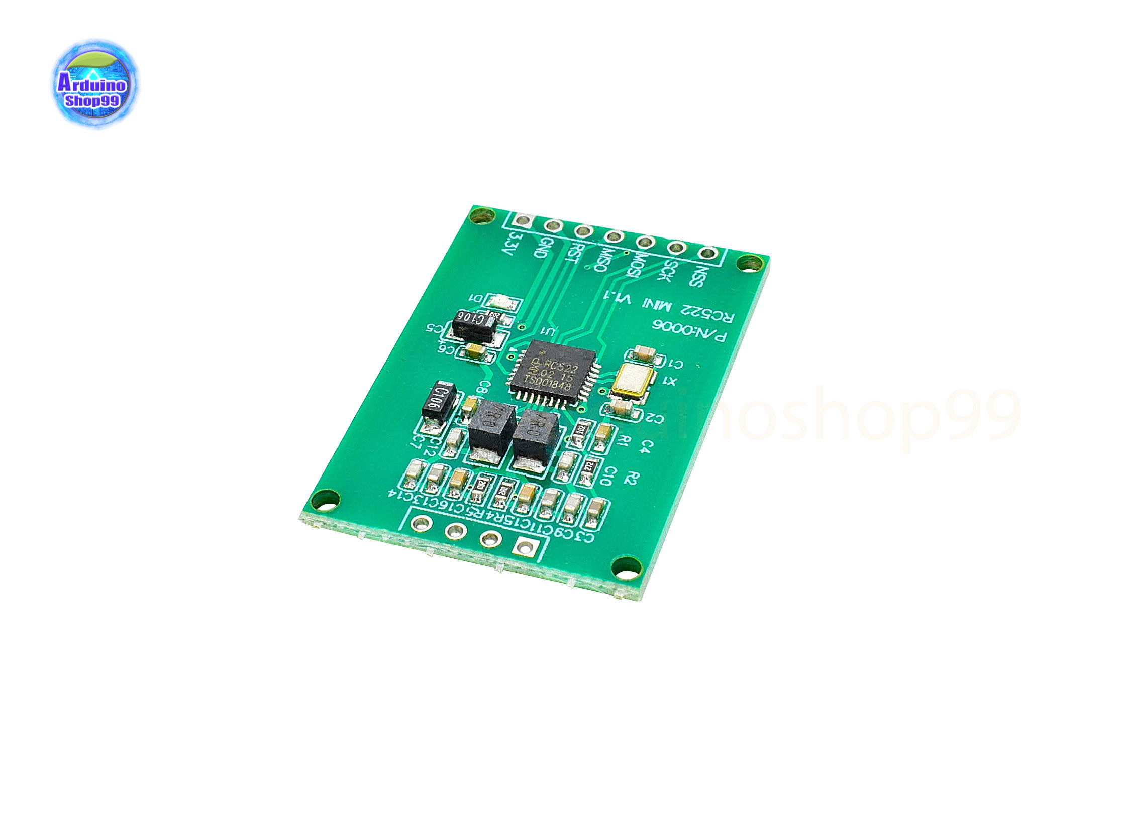 RC522 RFID Module Mini Card Reader/Detector 13.56MHz Green PCB
