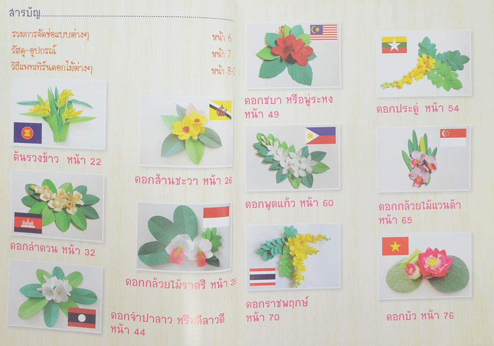 ดอกไม้กระดาษประจำชาติอาเซียน
