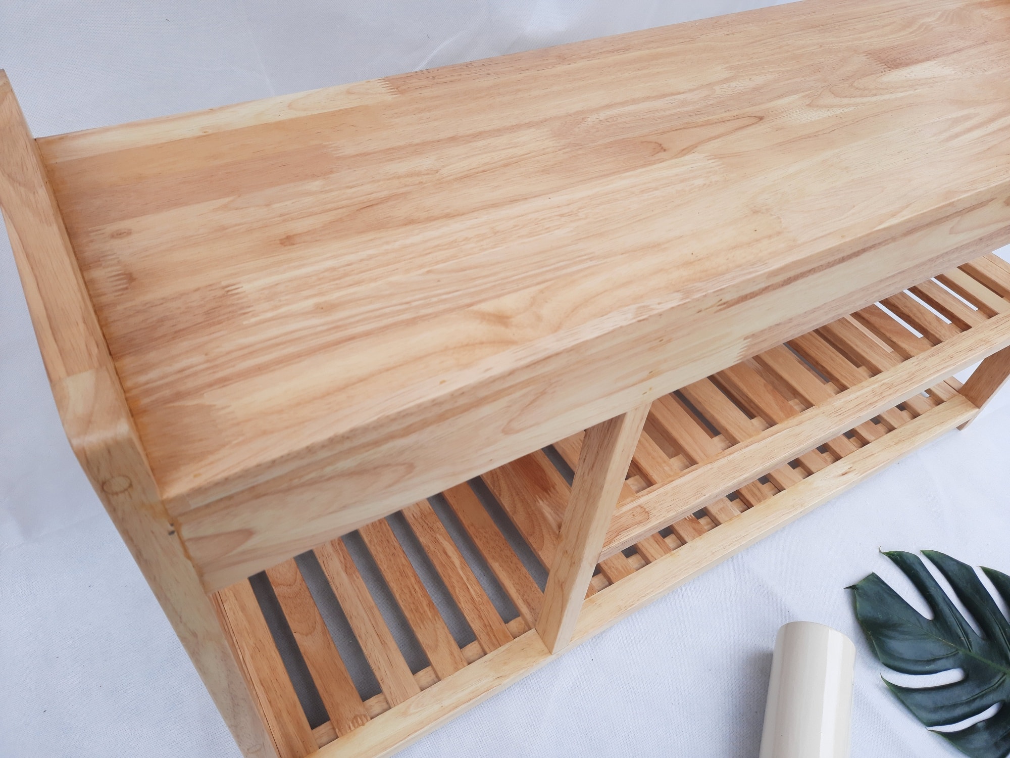 ชั้นวางรองเท้า งานไม้จริงสไตล์ญี่ปุ่น