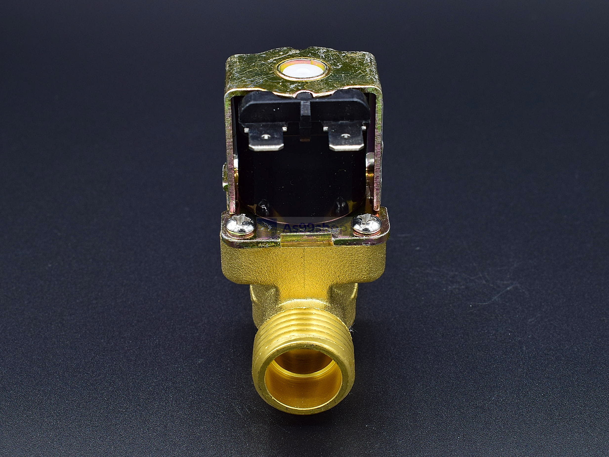โซลินอยด์วาล์วทองเหลือง Solenoid Valve 24VDC 1/2 นิ้ว (วาล์วระบายน้ำที่ไม่มีแรงดัน drain valve)