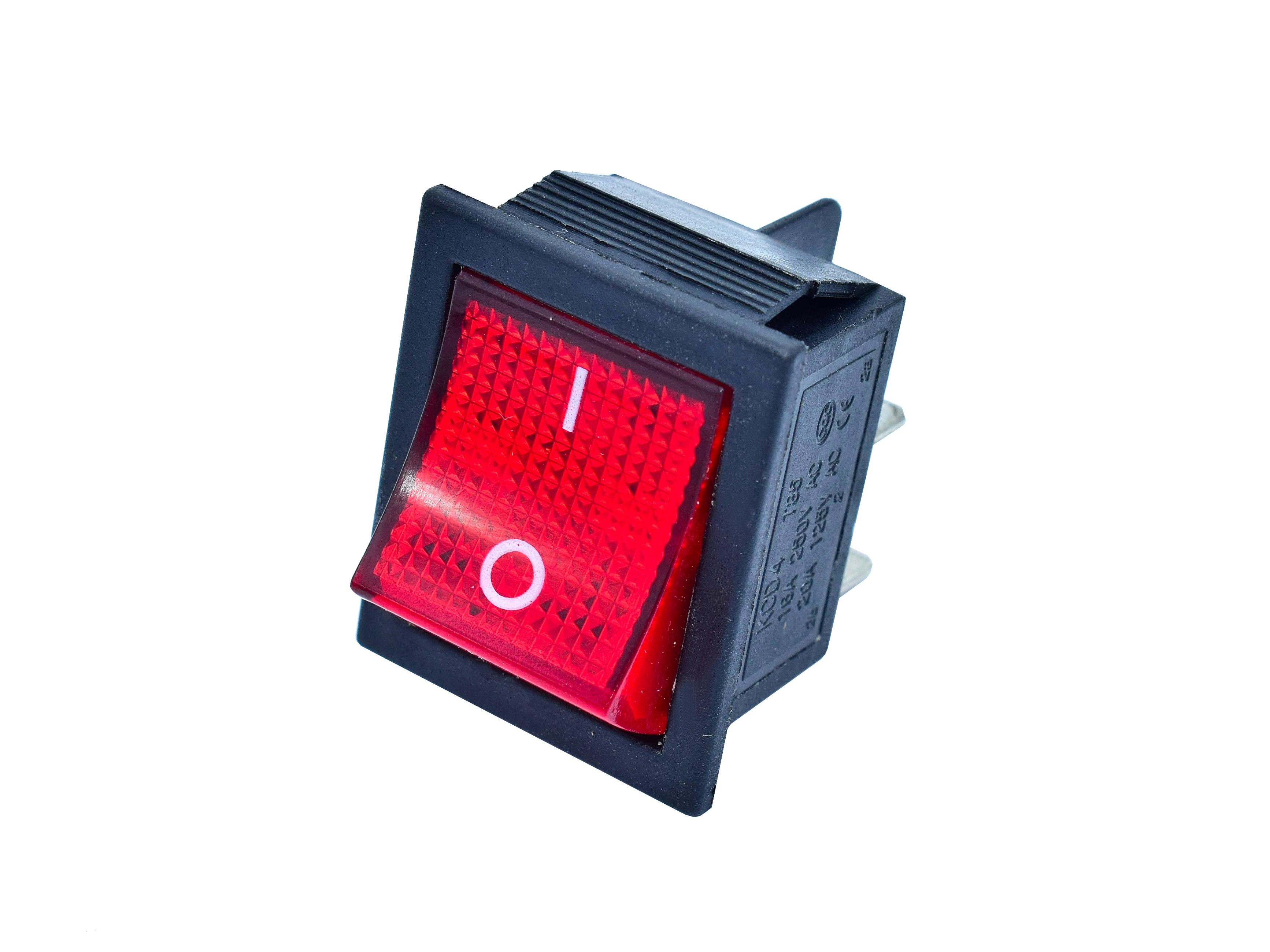 KCD4 Switch 4 Pin AC 250V 16A /125V 20A Red/Green( 1 ตัว)