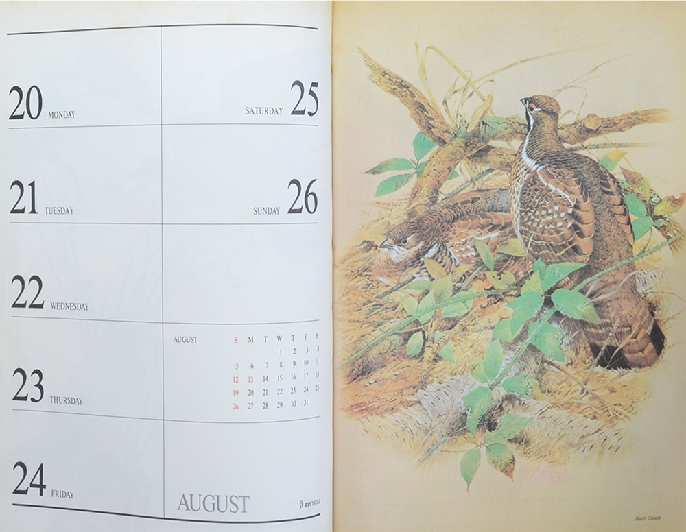 CENTRAL DIARY 1990 Exotic BIRDS (สมุดไดอารี่)