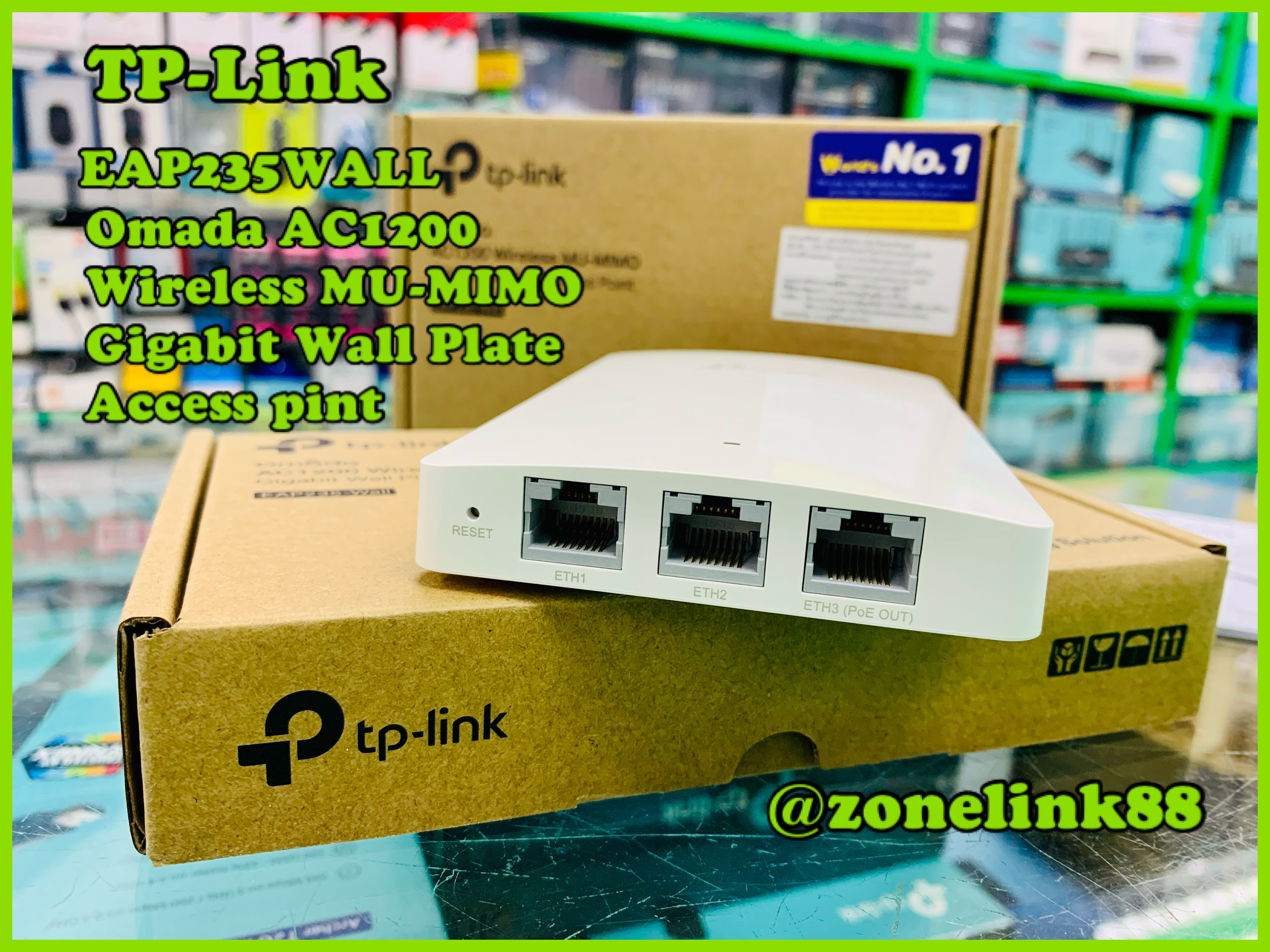 TP-Link EAP235-Wall AC1200 Wireless MU-MIMO Gigabit Wall Plate Access Point ราคาสอบถามกับทางร้านค้านะคะ