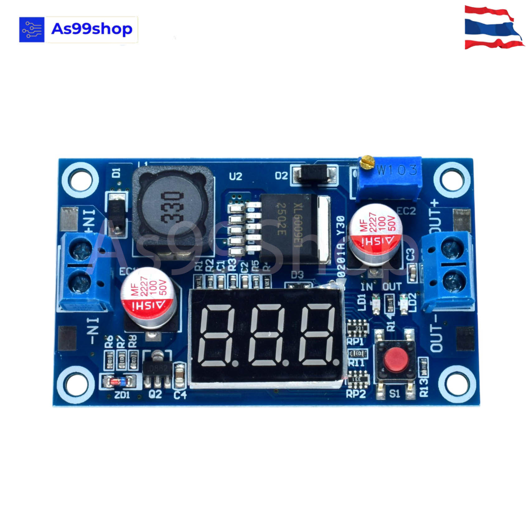 โมดูลบอร์ด DC-DC XL6009 Digital Boost Step Up 4.5-32V to 5-35V (Step-up)