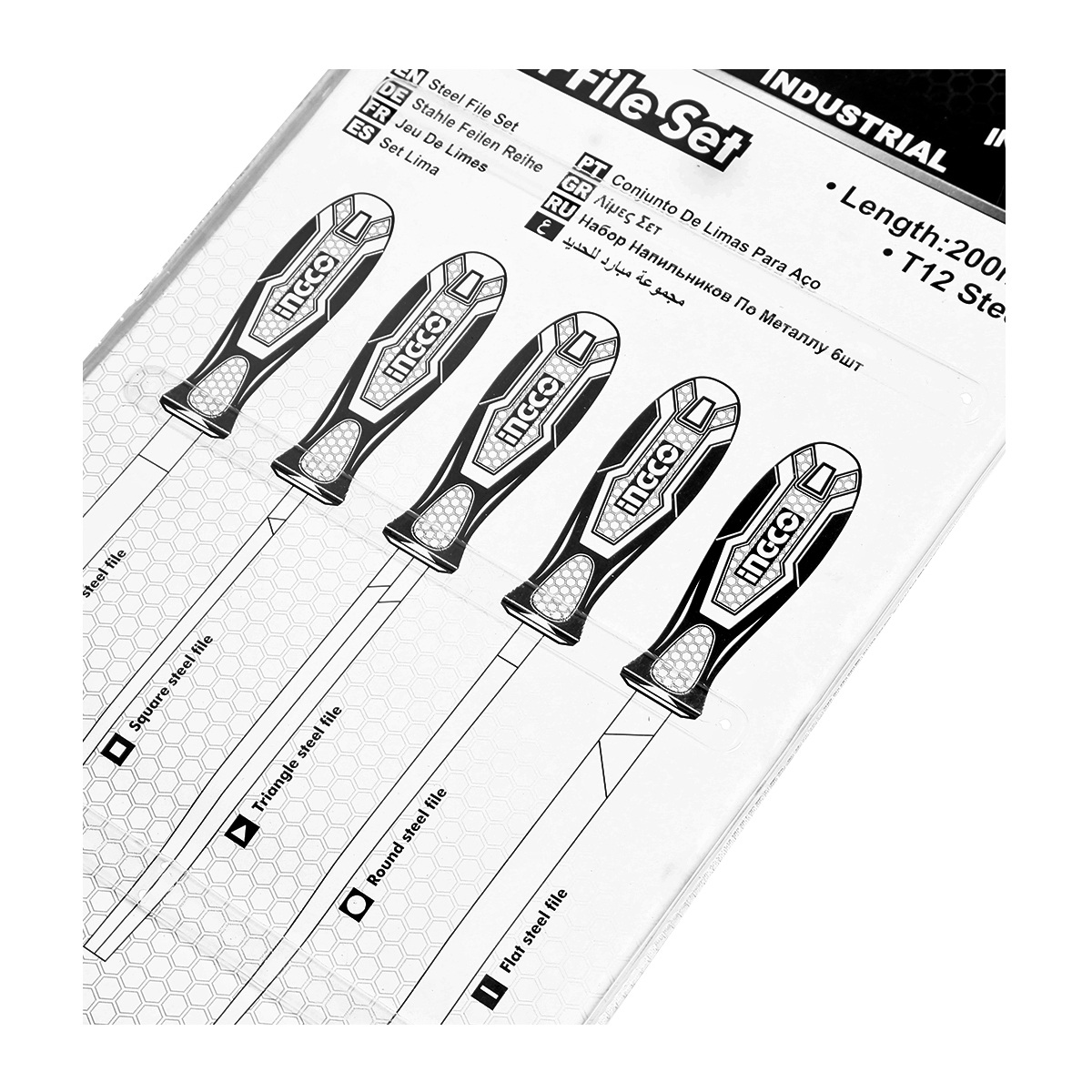 INGCO HKTFS0508 ชุดตะไบ 8" 5ชิ้น