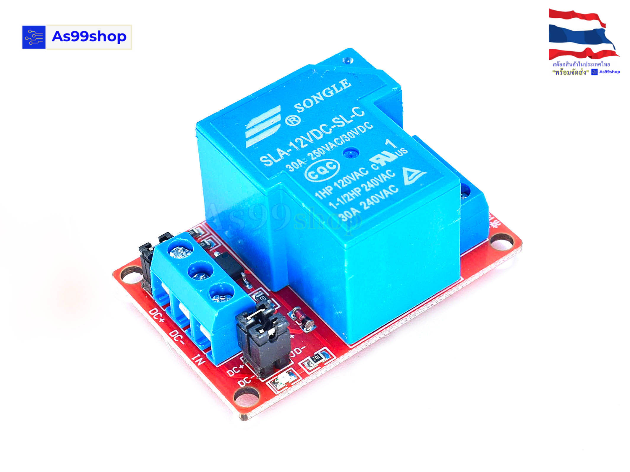 Relay 12V 1 Channel 250V/30A