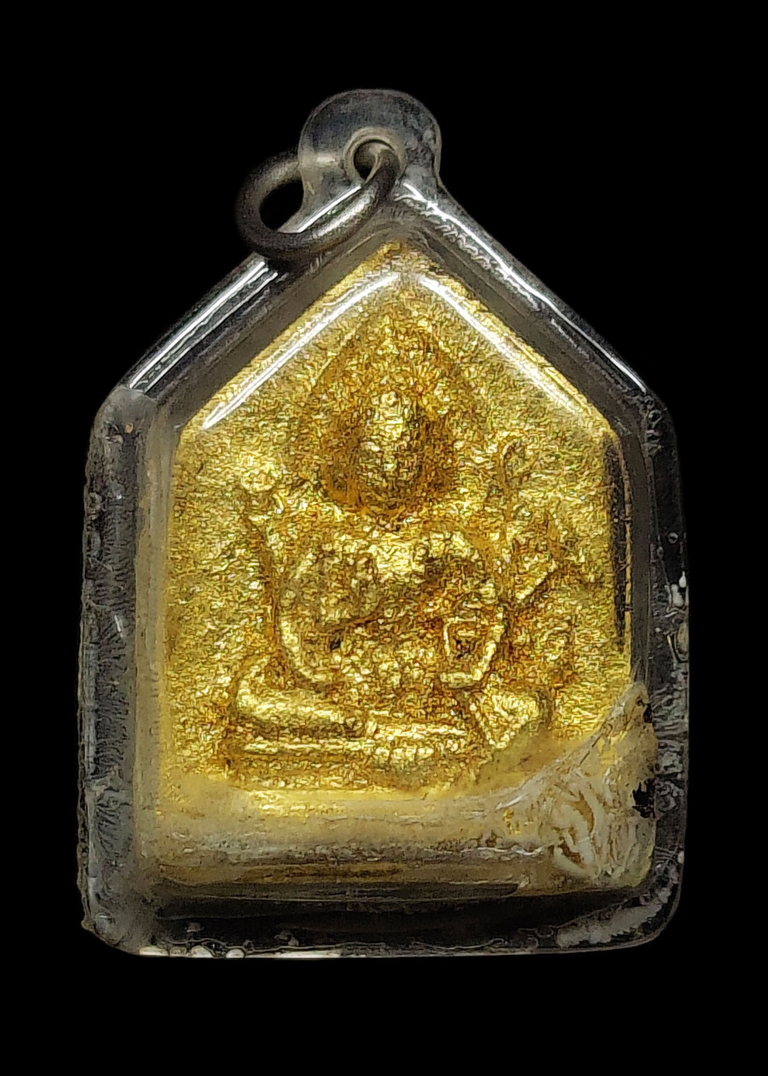 พระพรหม หลวงพ่อพรหม วัดขนอนเหนือ อยุธยา "พิมพ์ห้าเหลี่ยมเล็ก" ปิดทองเลี่ยมเก่าเดิมๆจากวัด สภาพสวยเดิมๆ