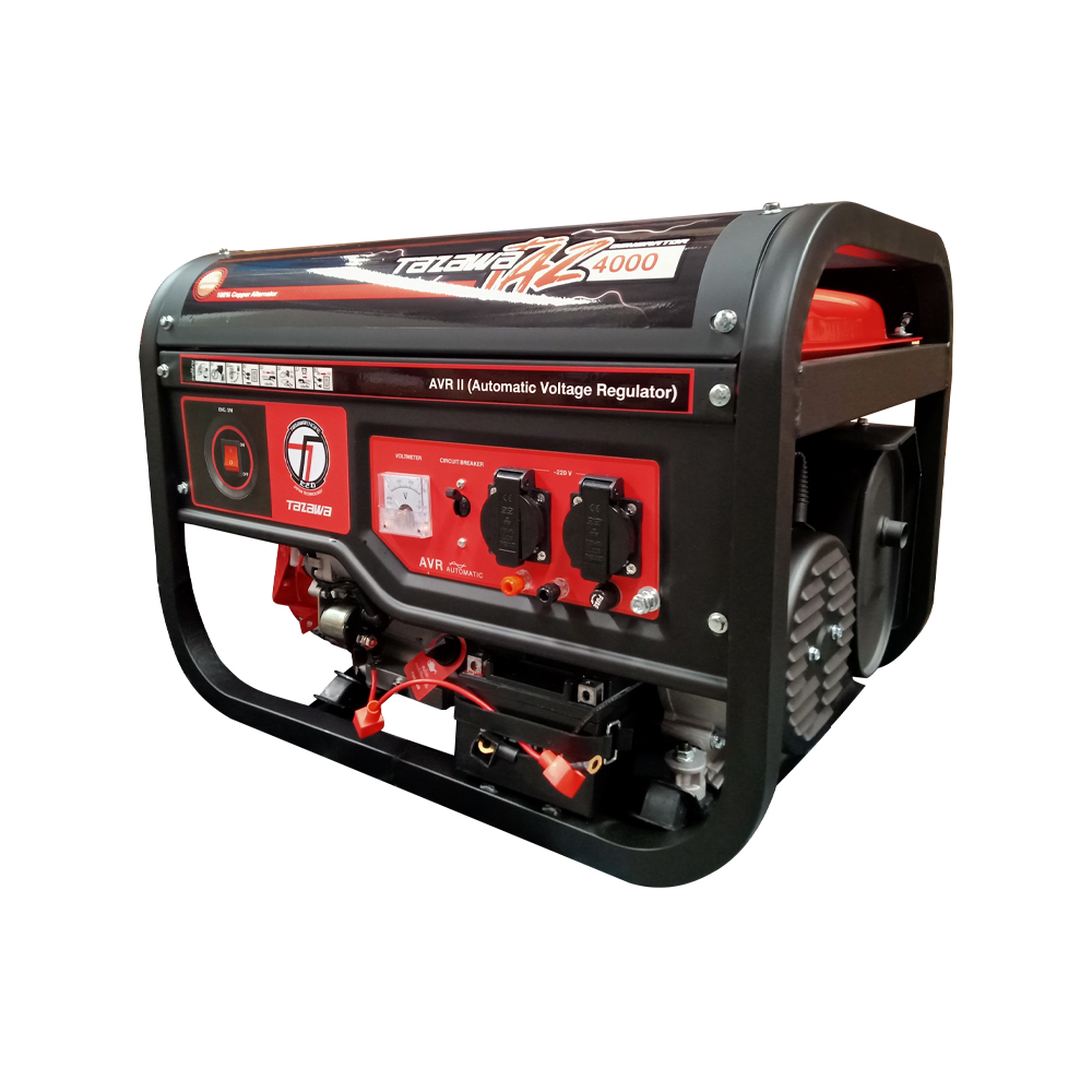 TAZAWA TAZ4000 เครื่องปั่นไฟ 3kW/220V พร้อมระบบ AVR เบนซิน 7HP เชือกดึง