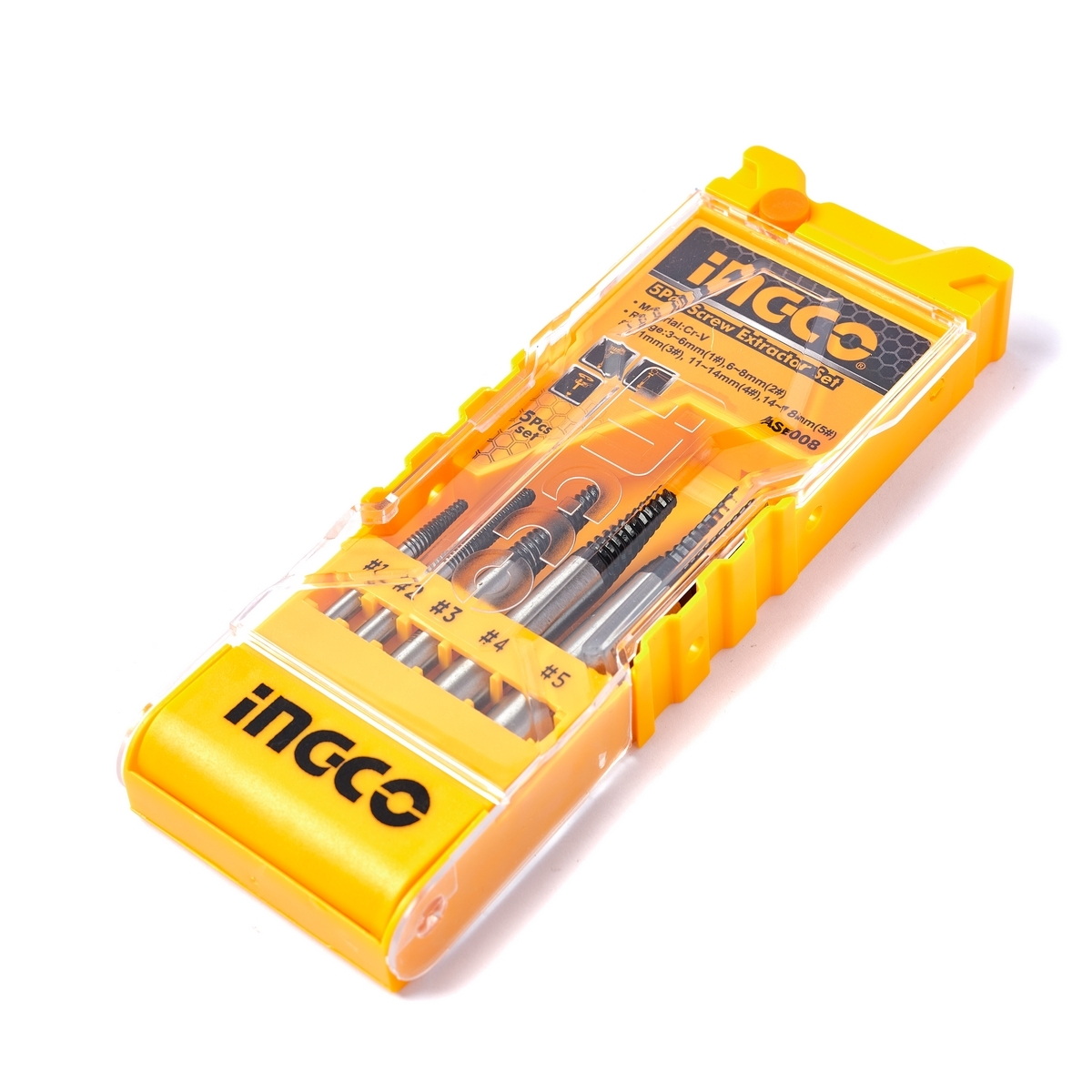 INGCO ASE008 ชุดถอนเกลียวซ้าย 5 ตัว