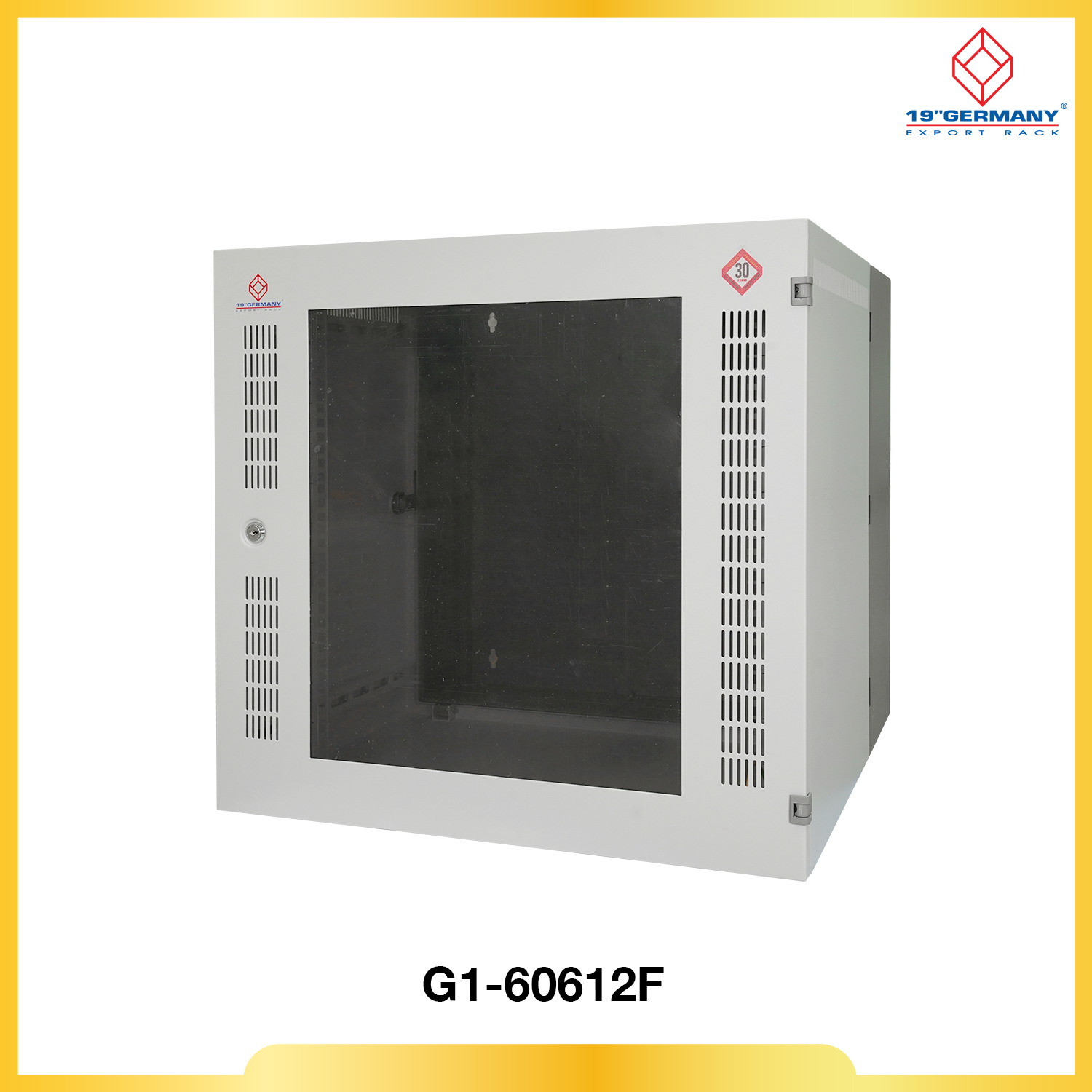 19" GERMANY G1-60612F Front Perforate Wall Rack 12U (60x60x59cm)