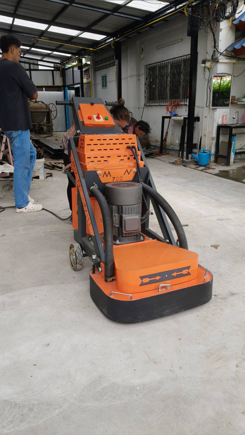 GV700/380V.เครื่องขัดพร้อมดูดฝุ่น 12 ใบขัด