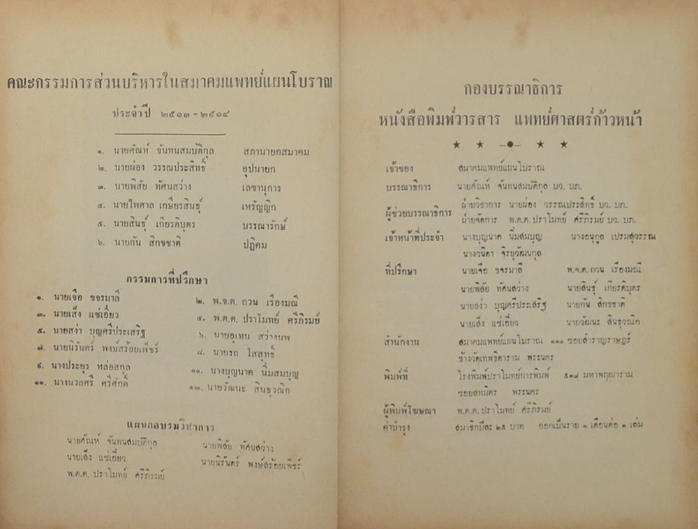 แพทย์ศาสตร์ก้าวหน้า ปีที่ 6 เล่มที่ 6 มิถุนายน 2514