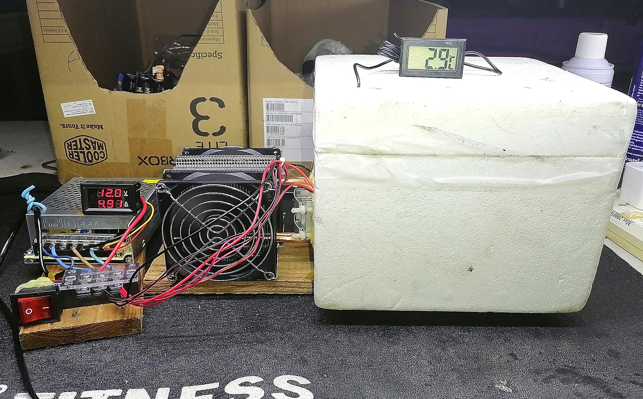 ชุดทำความเย็น small air conditioning refrigerator(ชุดสำเร็จ พร้อมแผ่น ร้อนเย็น)