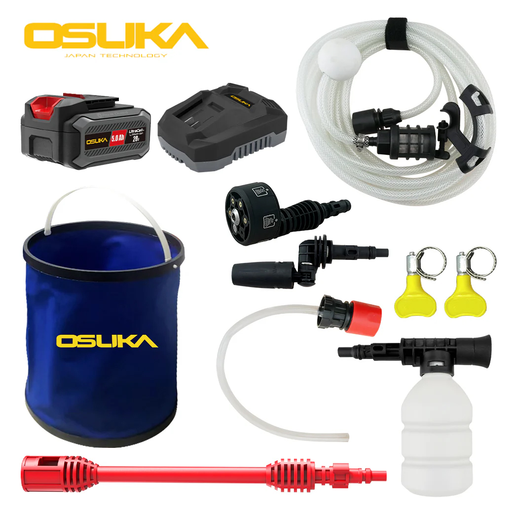 OSUKA OCPW607-P1 เครื่องฉีดน้ำแรงดันสูงไร้สาย 60Bar 20V พร้อมแบตx1