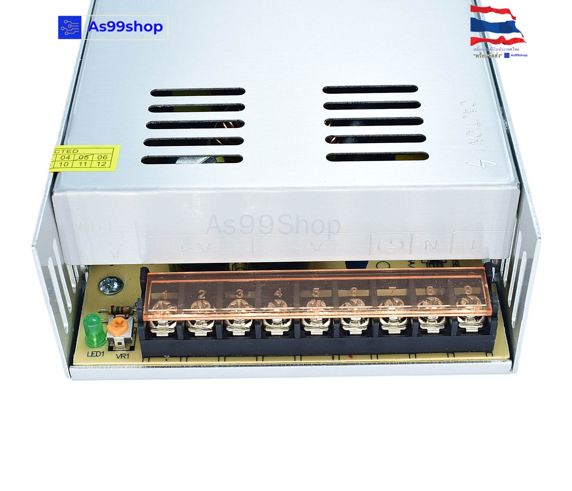 สวิตชิ่งเพาเวอร์ซัพพลาย Switching Power Supply 24V 15A 360W(สีเงิน) S-360-24