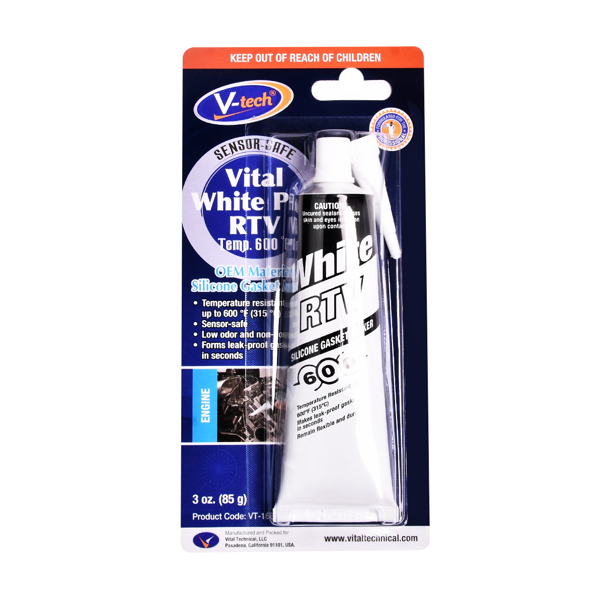 V-tech VT-168P ซิลิโคนทาปะเก็น (สีขาว) 85g