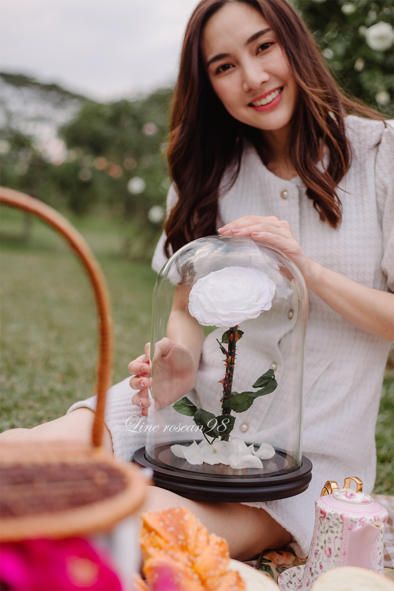 กุหลาบอมตะ Special selection กุหลาบในโหลแก้ว กุหลาบสีขาว กุหลาบวาเลนไทน์ ดอกไม้วันเกิด ของขวัญวันครบรอบ ช่อกุหลาบแดง