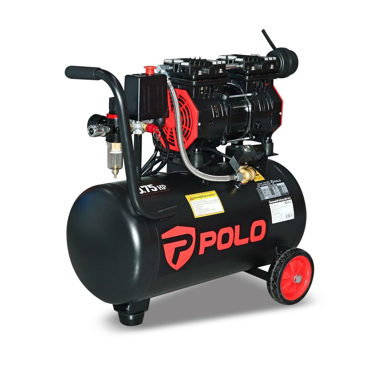 POLO D5501-24 ปั๊มลมโรตารี่ Oil Free 550W 24L