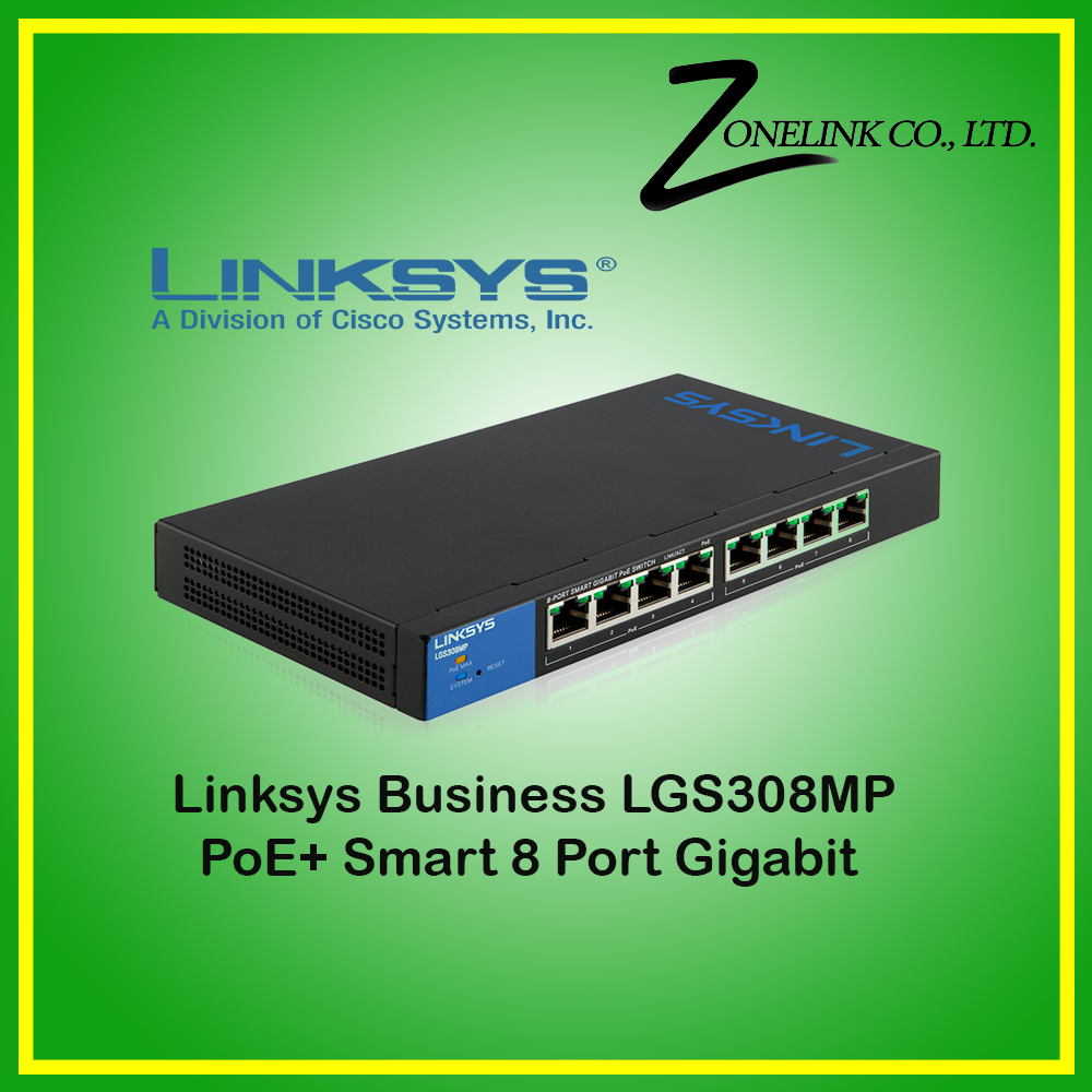 LGS308MP Linksys Business PoE+ Smart 8 Port Gigabit