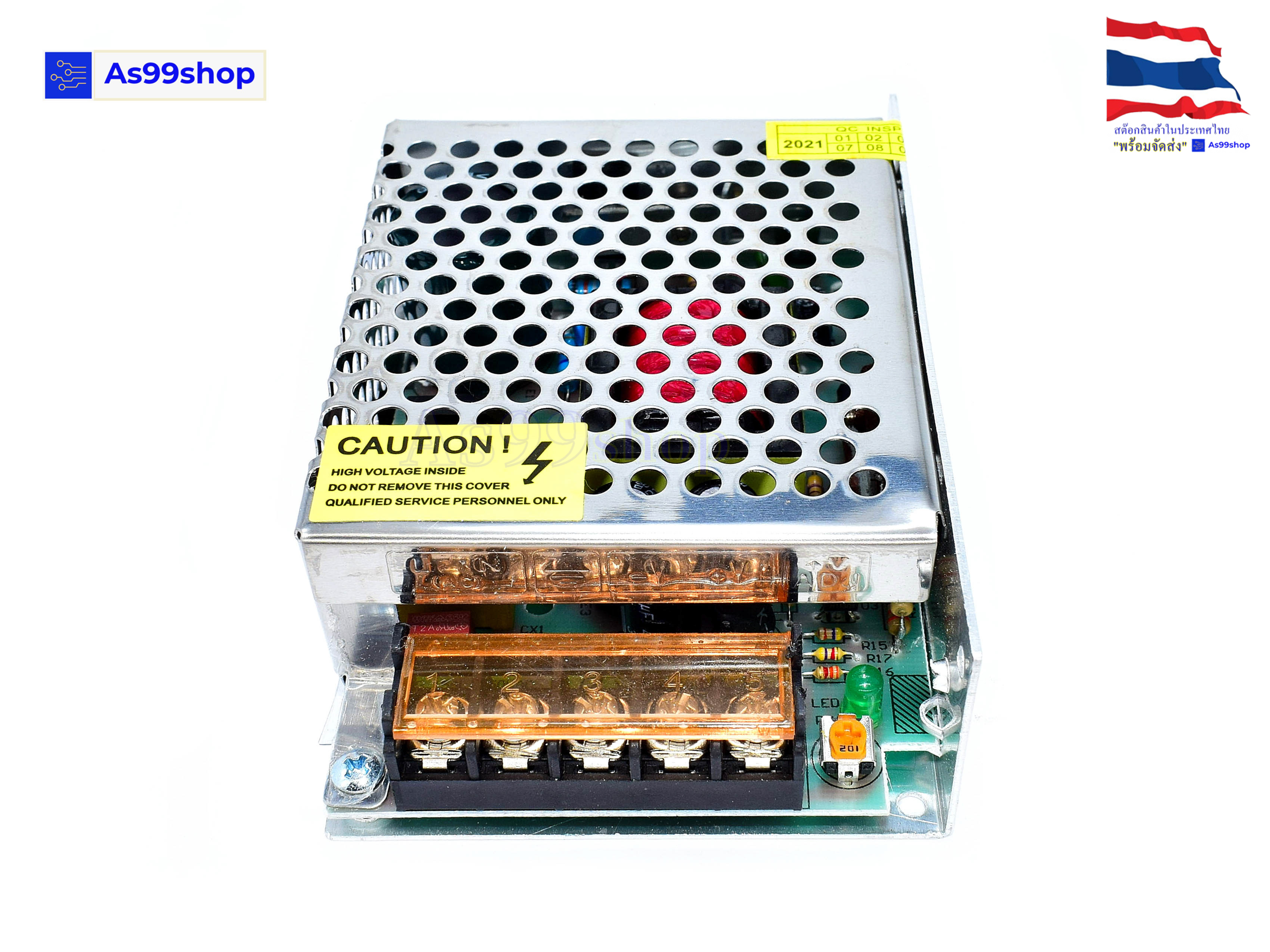 สวิตชิ่งเพาเวอร์ซัพพลาย Switching Power Supply 24V 2.5A 60W(สีเงิน) S-60-24