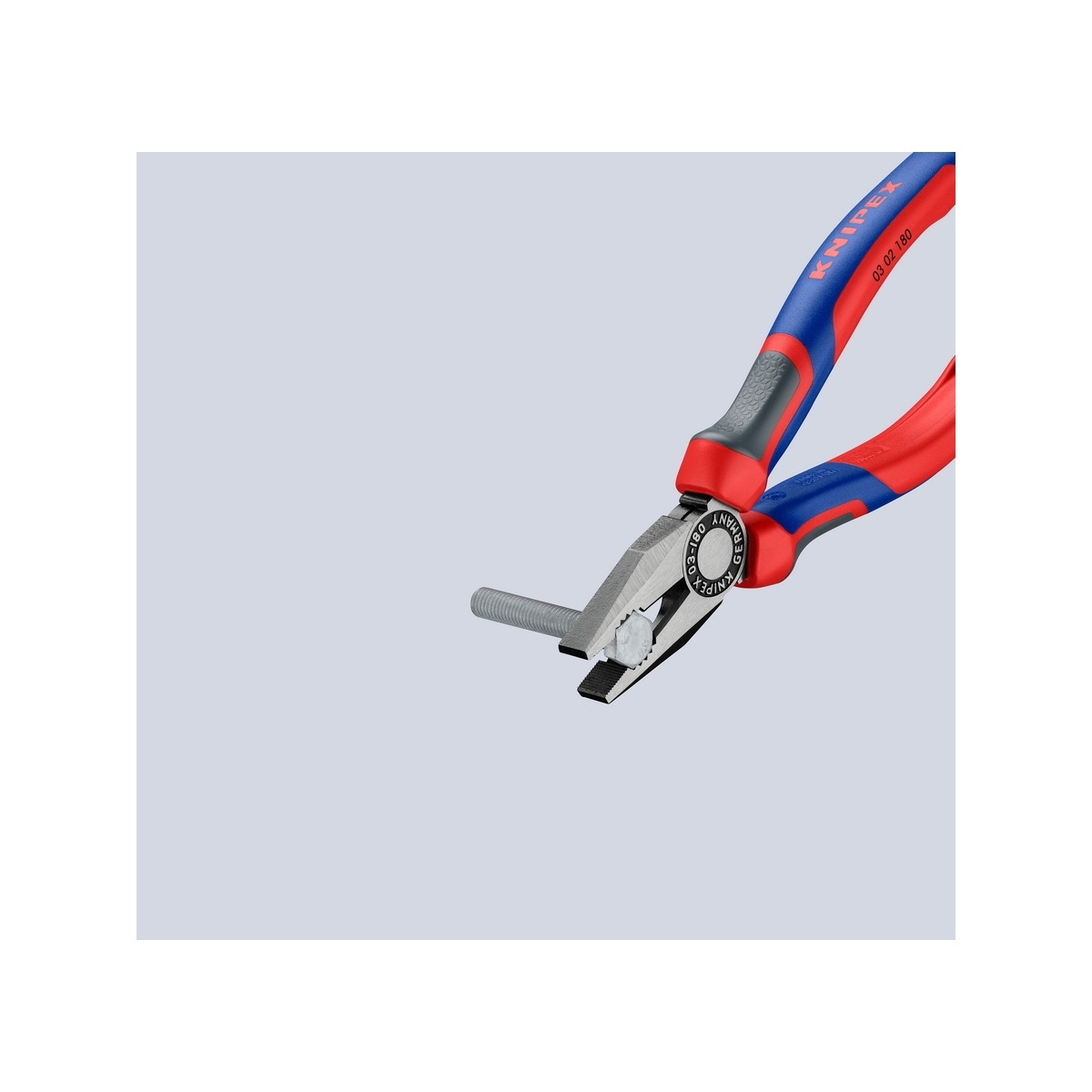 KNIPEX 03 02 180 คีมอเนกประสงค์ เคลือบดำ ด้ามพลาสติกหนา 180mm