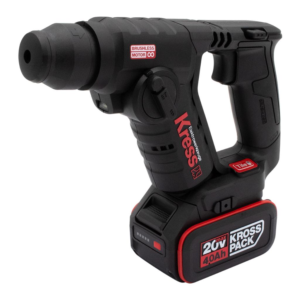 Kress KU380.3 สว่านโรตารี่ไร้สาย 20mm 2ระบบ SDS-PLUS 20V แบตx1