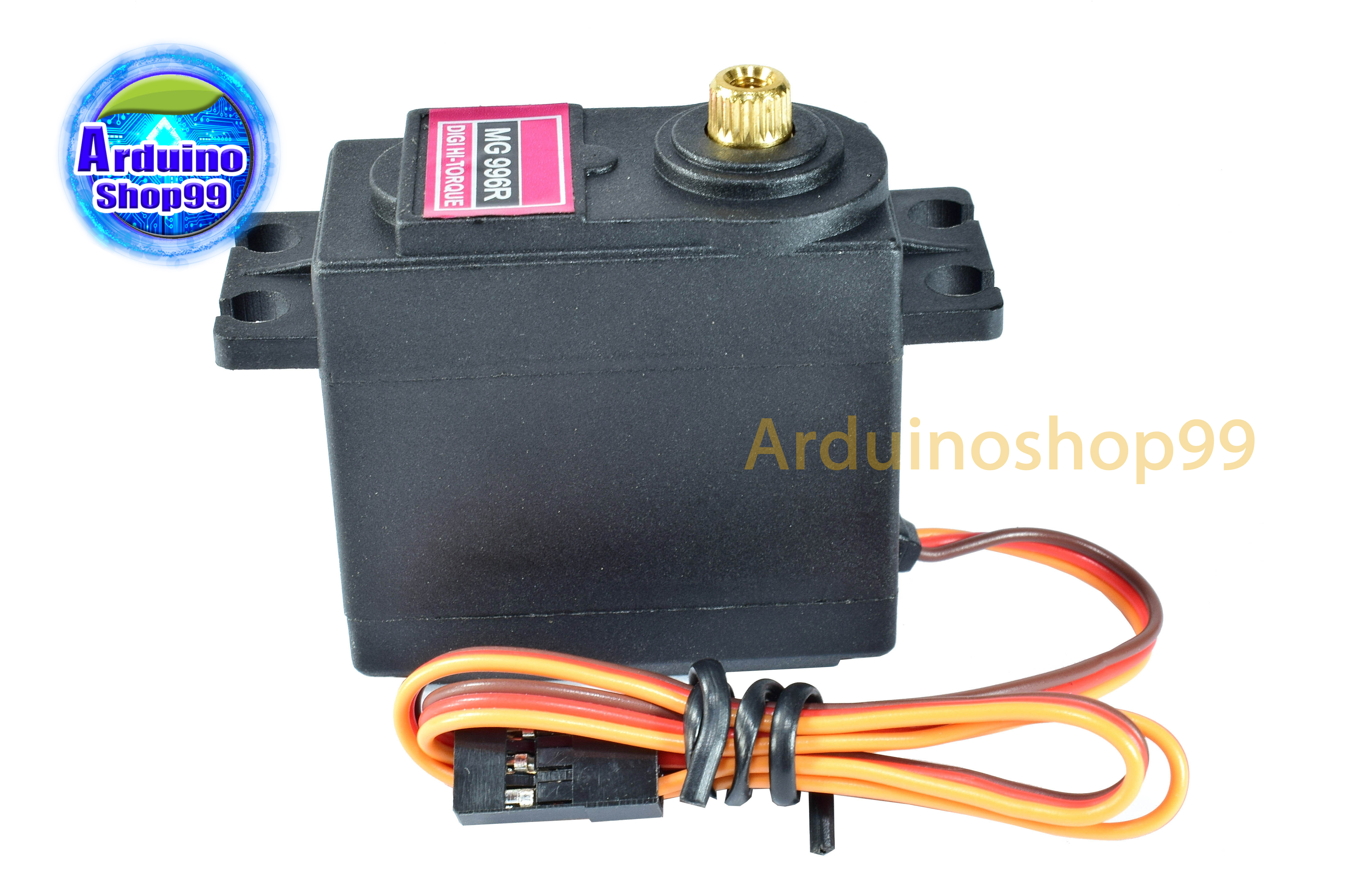 MG996R เซอร์โว หมุนได้รอบ 360 องศา แรงบิด 13 kg/cm เฟืองโลหะ(หมุนหน้า-หลัง ได้รอบ/มอเตอร์)