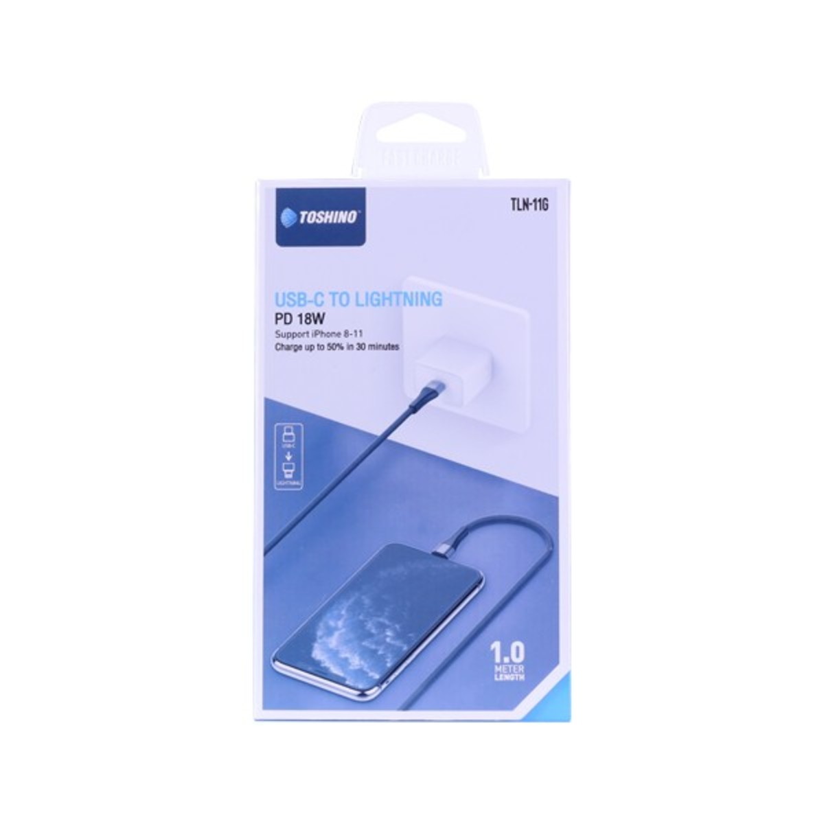 TOSHINO TLN-11G สายชาร์จ C To Lightning 2A สำหรับ iPhone 8-11