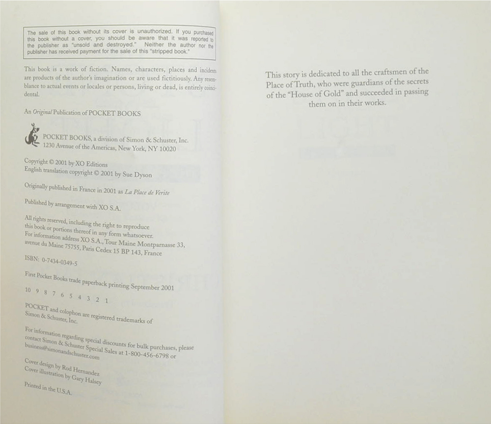 THE STONE OF LIGHT THE PLACE OF TRUTH VOLUME IV