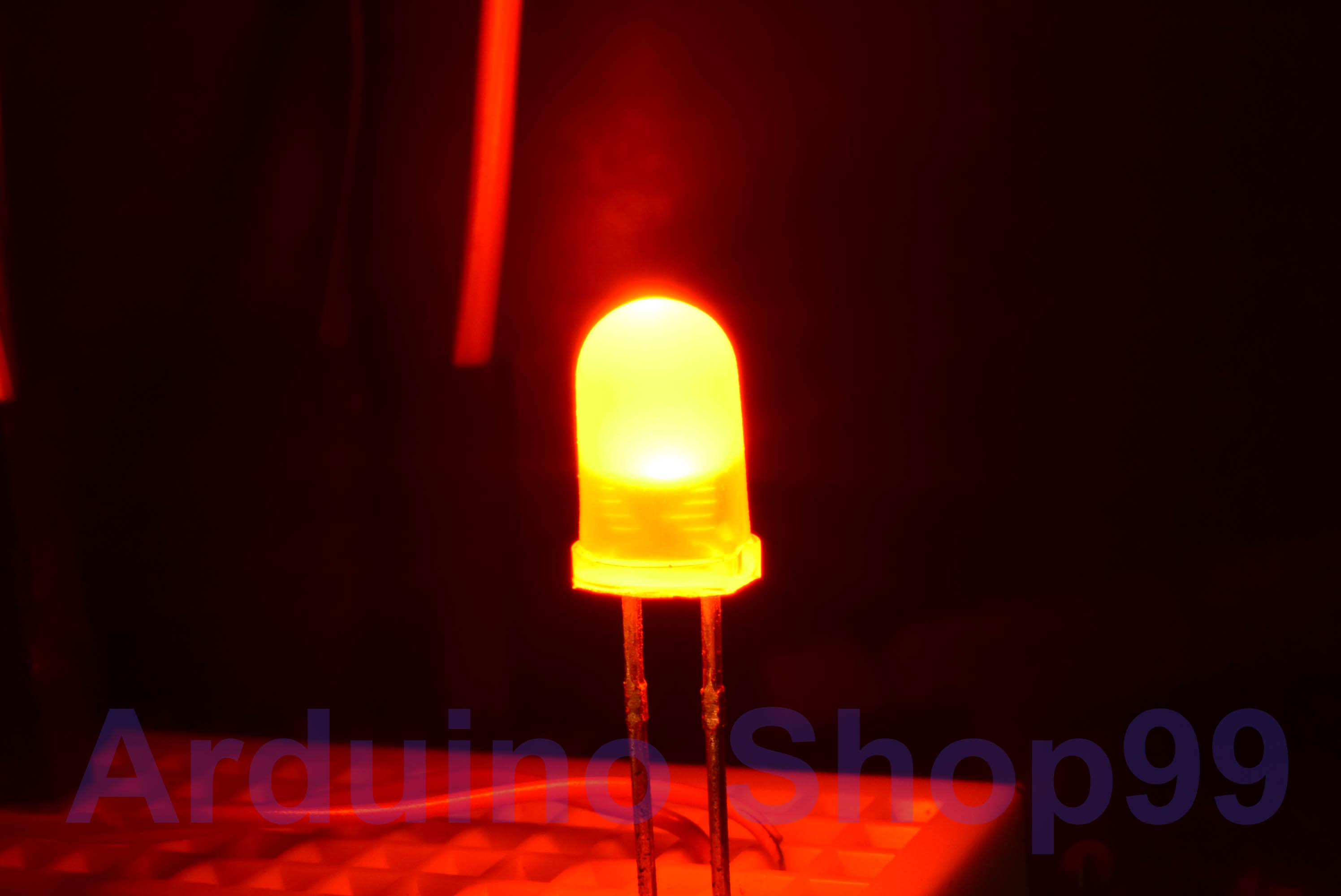 LED 5mm Orange (สีส้ม) 1 ชุด 10 ตัว