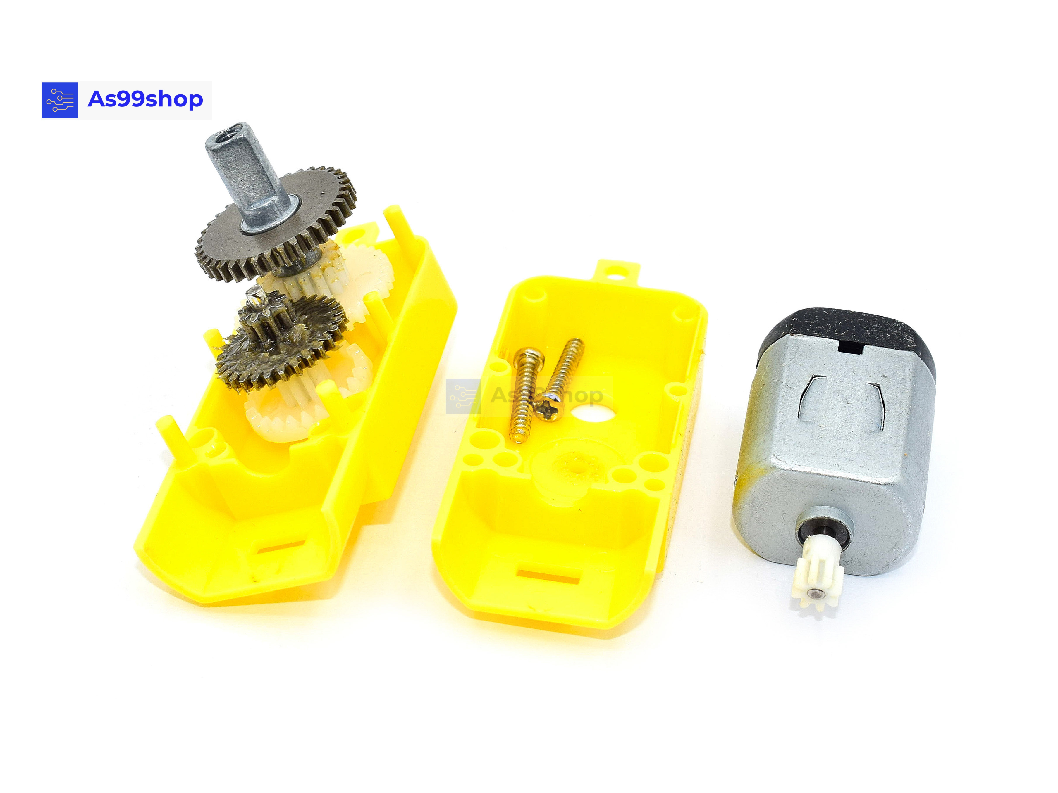 Gear Motor เกียร์มอเตอร์ 3V - 12V สำหรับ Smart Robot Car เฟืองโลหะ แกนคู่ 1:48