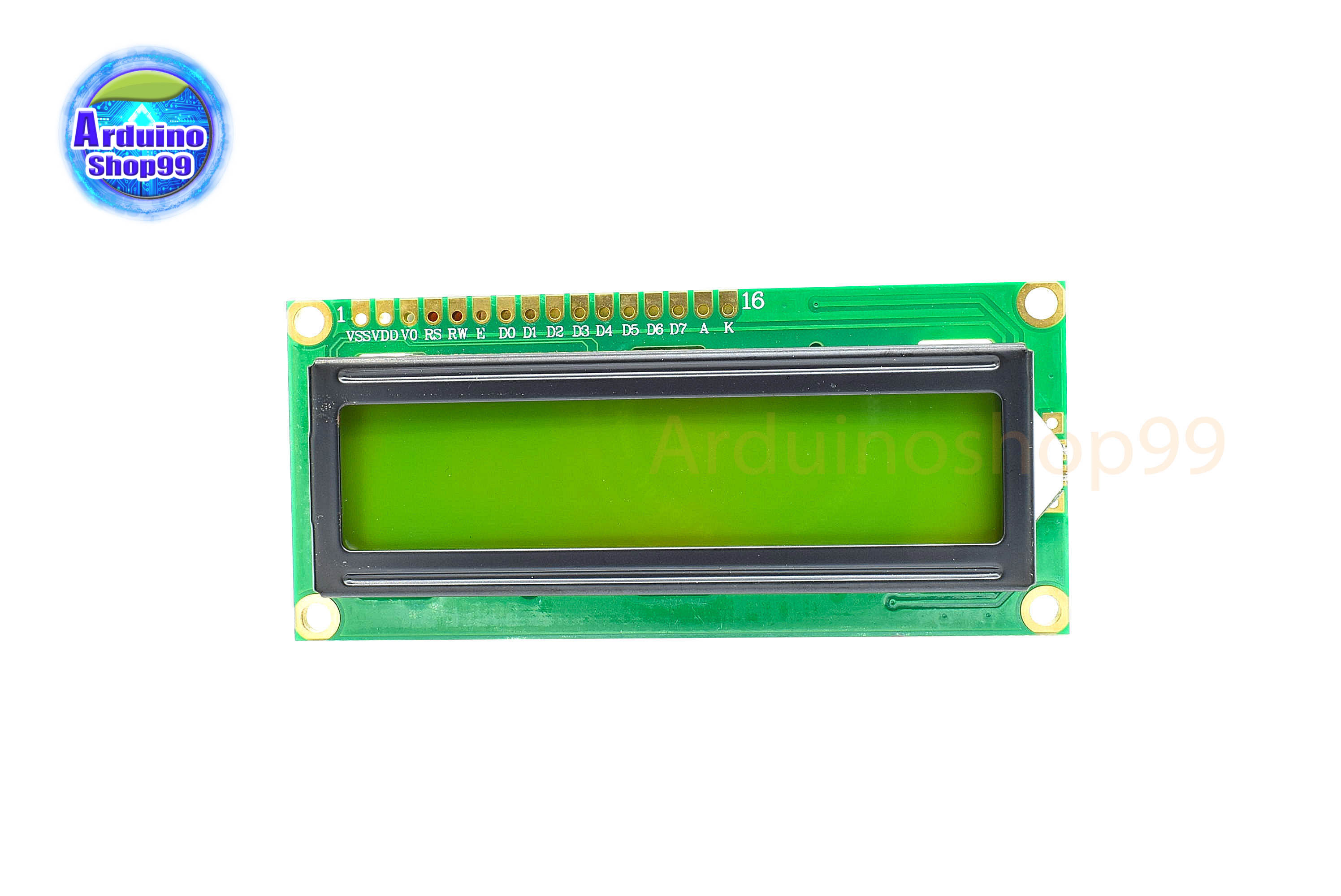 จอแสดงผล LCD 1602 ขนาด 16*2 สีเหลือง ; LCD1602 (Yellow Screen)