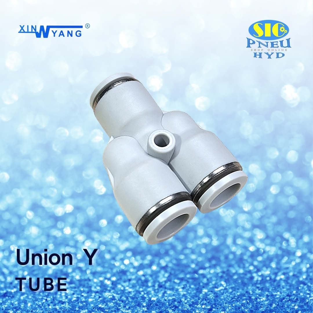 SPY : UNION Y ข้อต่อลม 3 ทาง ตัว Y เข้าสายเท่ากัน 3 ด้าน สีขาว