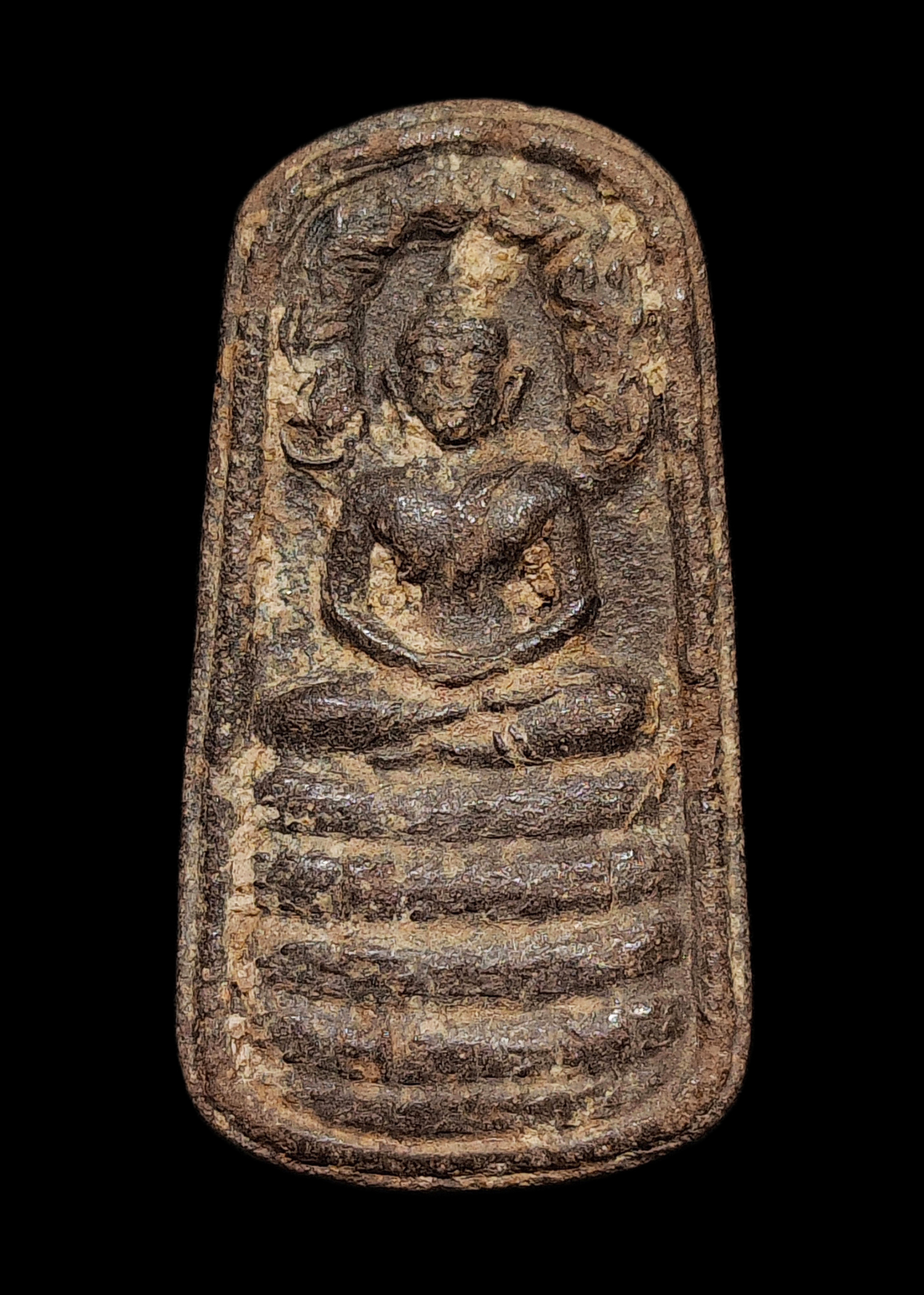 พระผงเทพนิมิตร อาจารย์ชุม ไชยคีรี อ.เขาไชยสน จ.พัทลุง ปี2496 เข้าพิธีปลุกเสกตลอด3เดือน ณ.วัดบรรพตพินิจ พิมพ์นาคปรกหลังยันต์5 หายากครับ