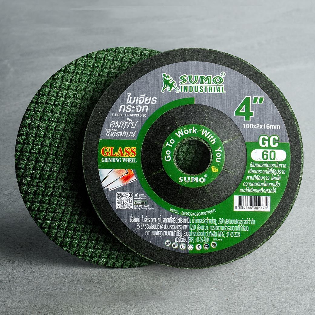 SUMO ใบเจียรกระจก 4"x2mm GC60 (25ใบ/กล่อง)