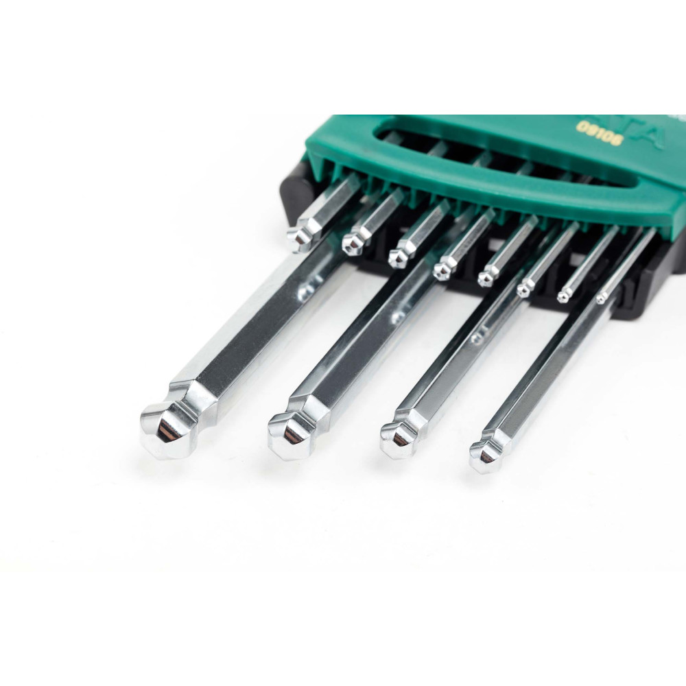 SATA 09106 ชุดประแจหกเหลี่ยมหัวบอลยาว หุน 12ชิ้น
