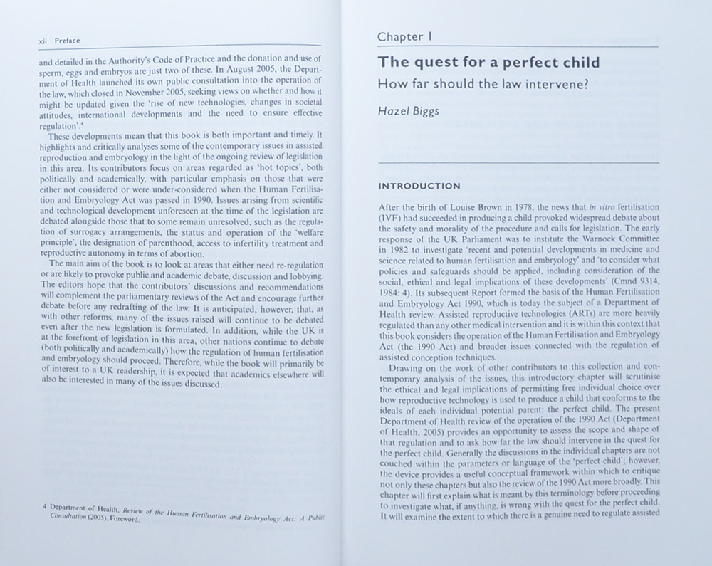 HUMAN FERTILISATION AND EMBRYOLOGY: REPRODUCING REGULATION