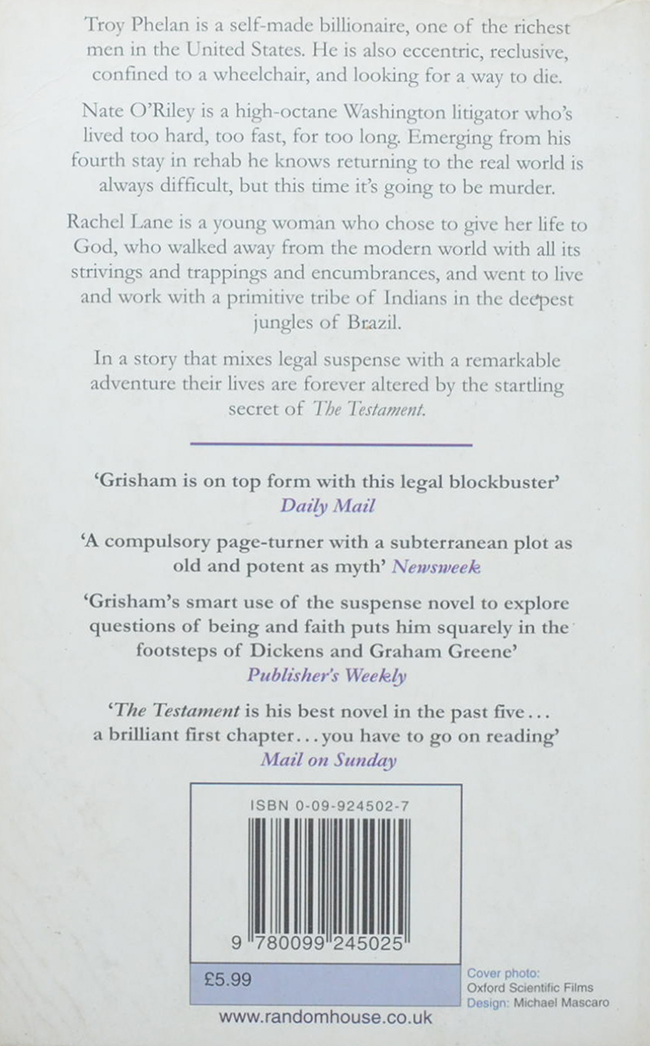 THE TESTAMENT (เล่มเล็ก)